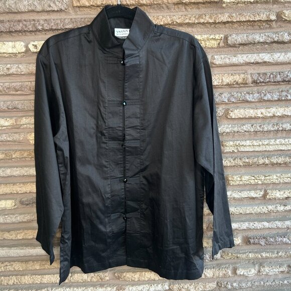 YMAA Men’s Tai Chi Traditional Black Tang Kung Fu Shirt USA Made Size Small - Picture 6 of 7